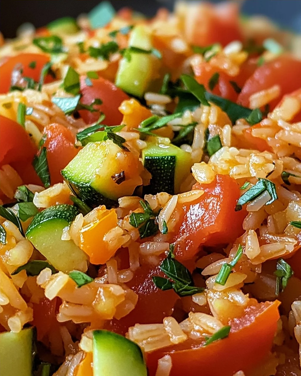 Zucchini-Tomaten-Reis